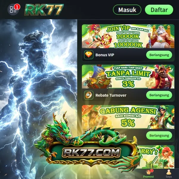 RK77 Bonus Member Baru 100%